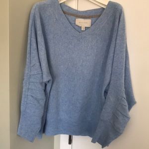 sky blue sweater